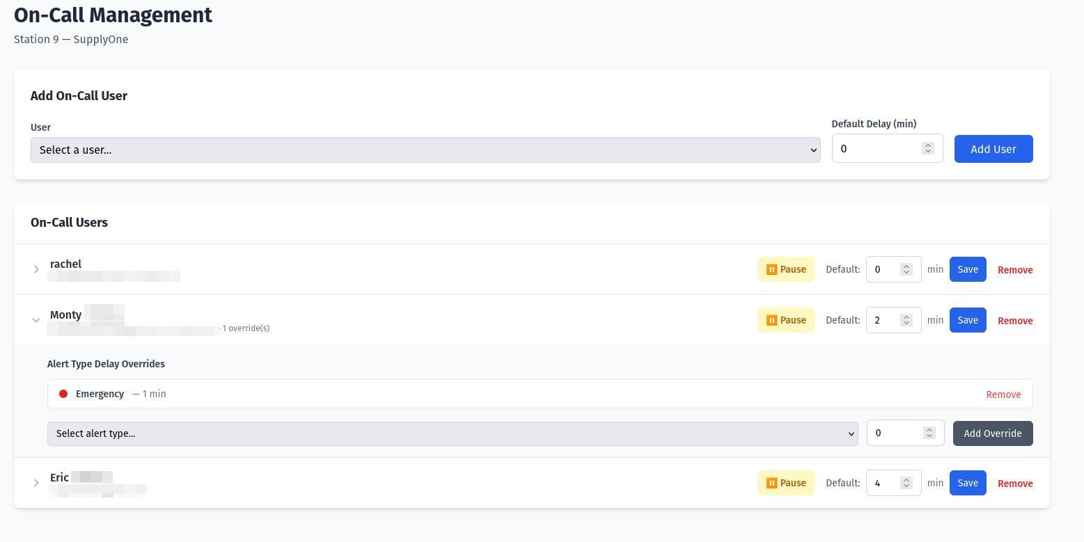 Andon Alert On-Call Management