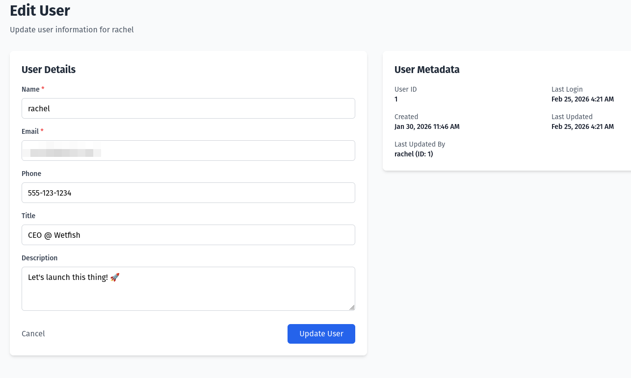 Andon Alert User Profile Editor